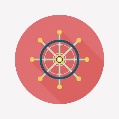 Dümeni düz uzun gölge simgesiyle