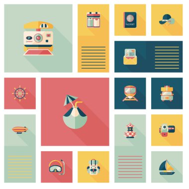 düz UI arka plan, eps10 seyahat