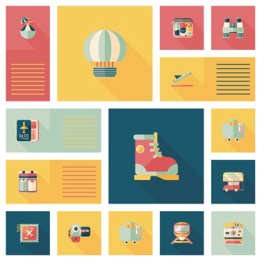 düz UI arka plan, eps10 seyahat