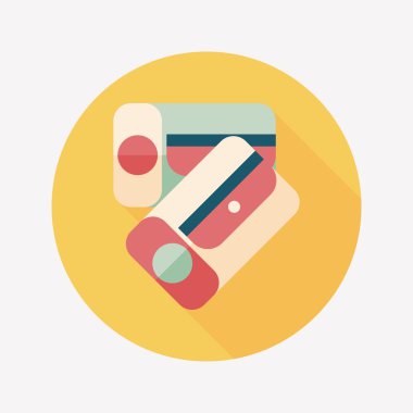 kalem kalemtıraş düz simgesi ile uzun gölge, eps10