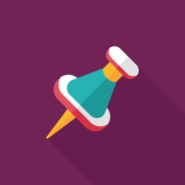 Uzun Gölge, eps10 ile itme PIN düz simgesi