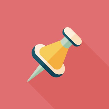 Uzun Gölge, eps10 ile itme PIN düz simgesi