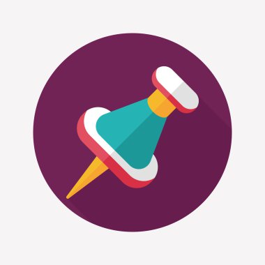 Uzun Gölge, eps10 ile itme PIN düz simgesi