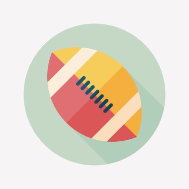 Amerikan futbolu uzun gölge, eps10 düz simgesi