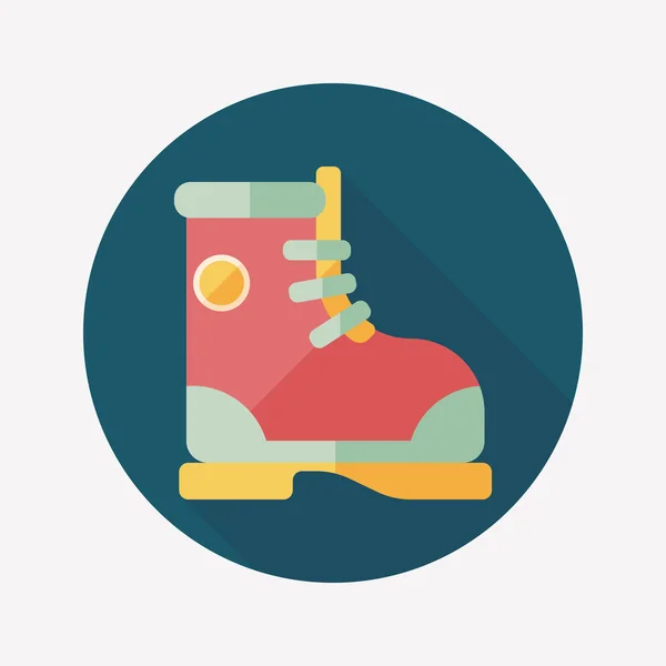 Płaski ikony Boot z długi cień — Wektor stockowy