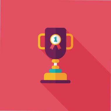 Uzun Gölge, eps10 ile kupa bardak düz simgesi