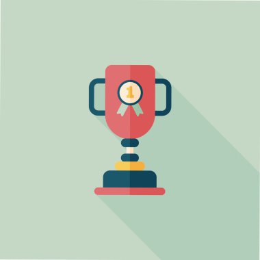 Uzun Gölge, eps10 ile kupa bardak düz simgesi