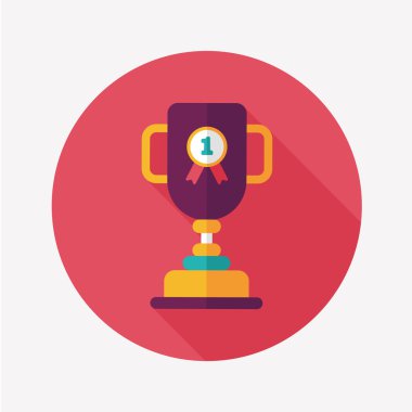 Uzun Gölge, eps10 ile kupa bardak düz simgesi