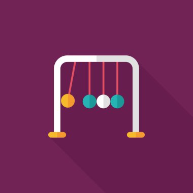 Newton'un beşiği düz simgesi ile uzun gölge, eps10