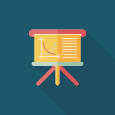 Uzun Gölge, eps10 tahta düz simgesi