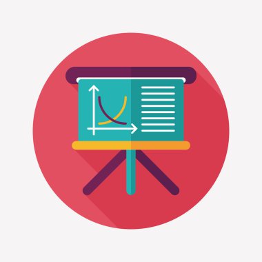 Uzun Gölge, eps10 tahta düz simgesi