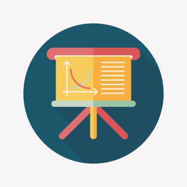 Uzun Gölge, eps10 tahta düz simgesi