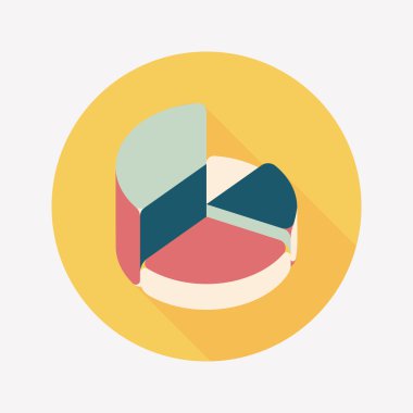 Uzun Gölge, eps10 ile iş pasta grafiği düz simgesi