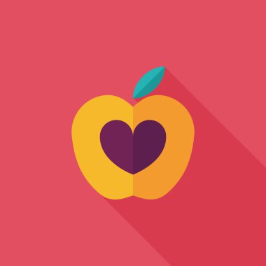 Apple düz uzun gölge simgesiyle