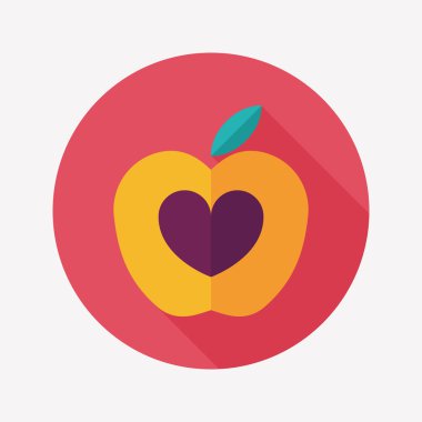 Apple düz uzun gölge simgesiyle