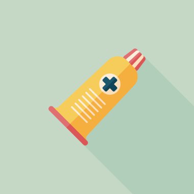 uzun gölge ile tüp düz simgesi