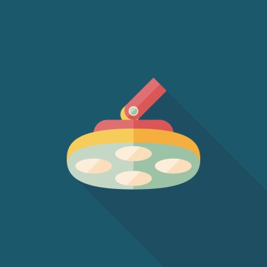 Ameliyathane uzun gölge ışık düz simgesi