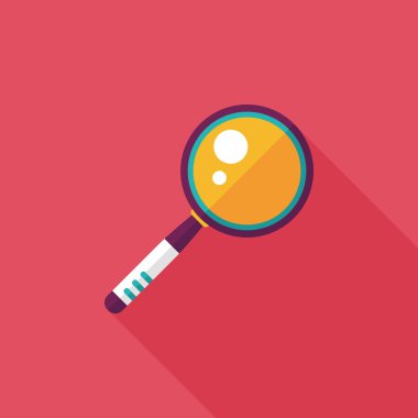 düz büyüteç simgesini uzun gölge ile