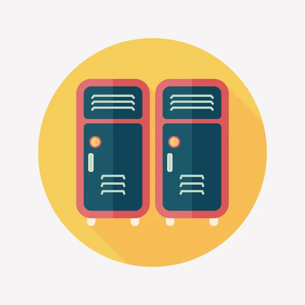 School kluisjes platte pictogram met lange schaduw, eps10 — Stockvector