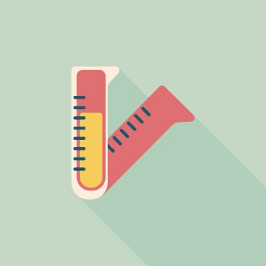 uzun gölge ile tüp düz simgesi