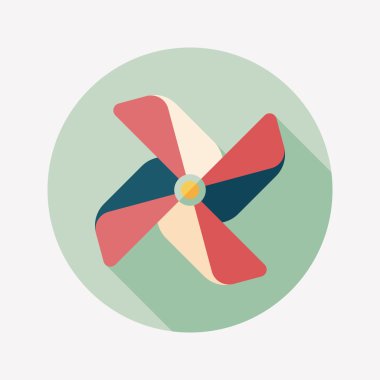 Uzun gölgeli yel değirmeni simgesi