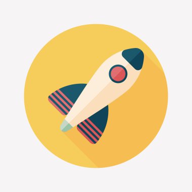 Uzun Gölge, eps10 roket düz simgesi