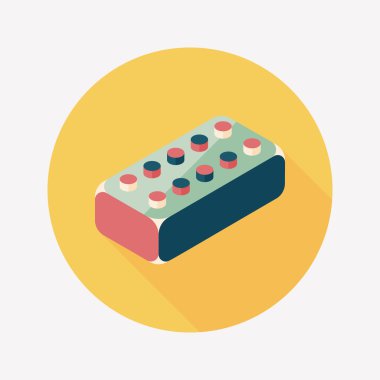 Uzun Gölge, eps10 ile tuğla oyuncak düz simgesi