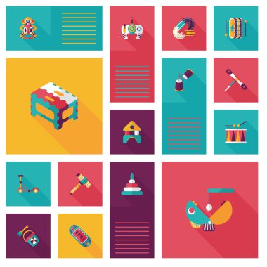 çocuk oyuncakları düz app kullanıcı arabirimi arka plan, eps10