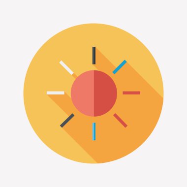 uzun gölge güneş düz simgesi