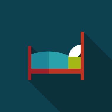 otel uzun gölge düz simgesi