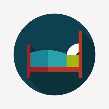 otel uzun gölge düz simgesi