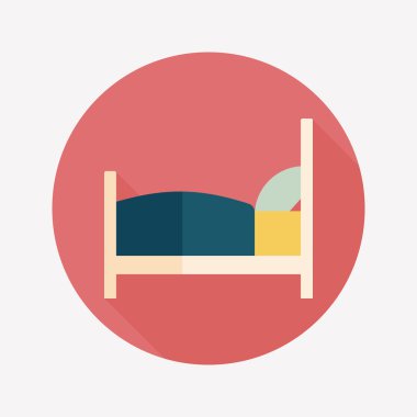 otel uzun gölge düz simgesi