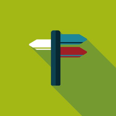 uzun gölge tabelasını düz simgesi