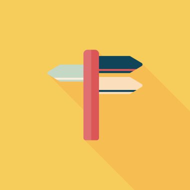 uzun gölge tabelasını düz simgesi