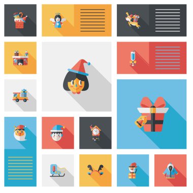 Merry christmas düz app kullanıcı arabirimi arka plan, eps10