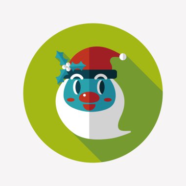 Noel Baba uzun gölge, eps10 düz simgesi