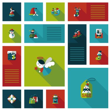 Merry christmas düz app kullanıcı arabirimi arka plan, eps10