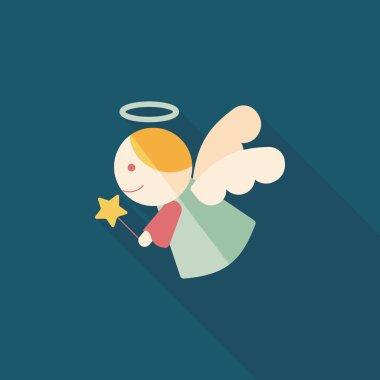 Angel uzun gölge, eps 10 düz simgesi