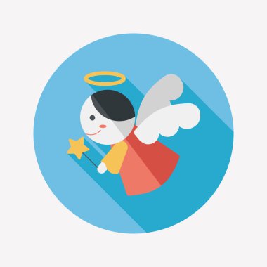 Angel uzun gölge, eps 10 düz simgesi