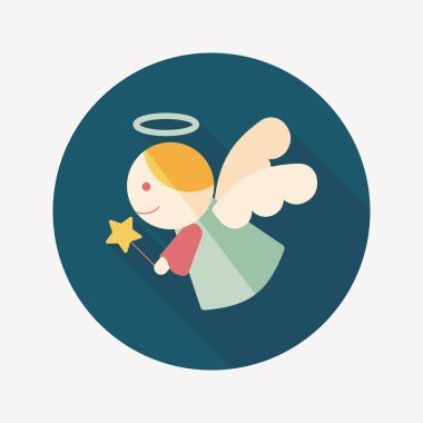 Angel uzun gölge, eps 10 düz simgesi