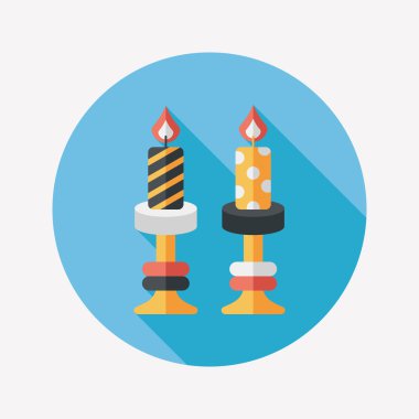 Christmas mum uzun gölge, eps10 düz simgesiyle