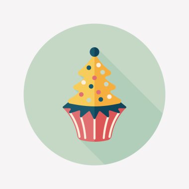 Uzun Gölge, eps10 ile Noel ağacı düz simgesi