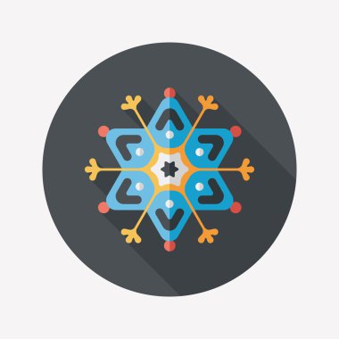 kar tanesi düz simgesi ile uzun gölge eps10