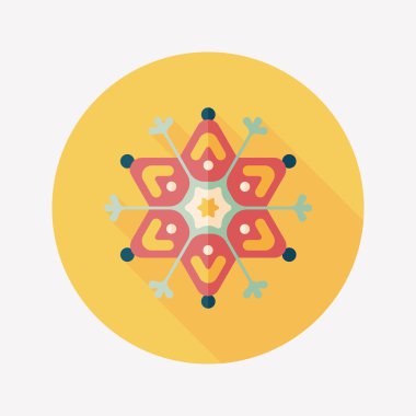 kar tanesi düz simgesi ile uzun gölge eps10