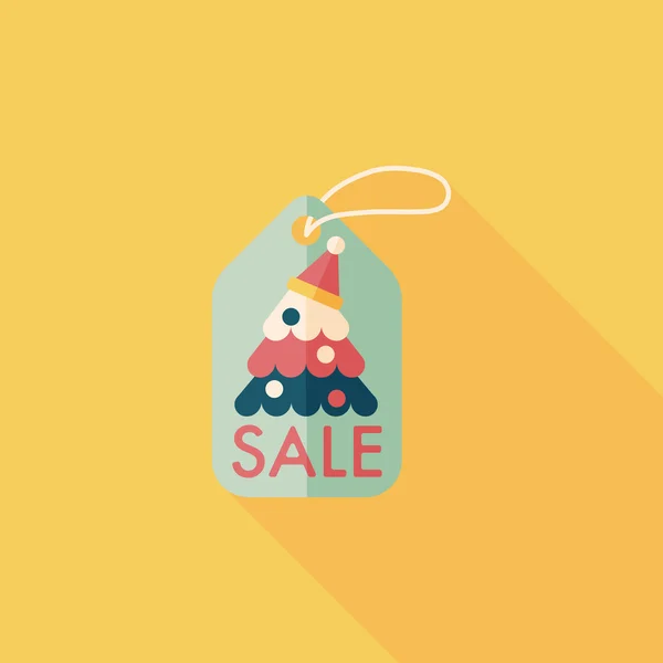 Christmas sale flat icon with long shadow, eps10 — Stock Vector