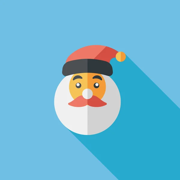 Santa Claus flat icon with long shadow eps10 — Stock Vector