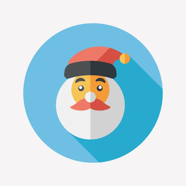 Santa Claus flat icon with long shadow eps10 — Stock Vector