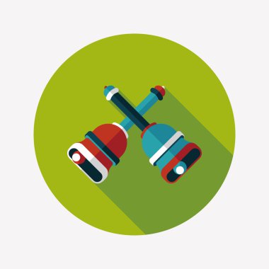 Uzun Gölge, eps10 ile Noel çanları düz simgesi