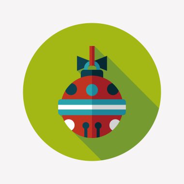 Uzun Gölge, eps10 ile Noel top düz simgesi