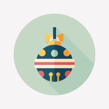 Uzun Gölge, eps10 ile Noel top düz simgesi